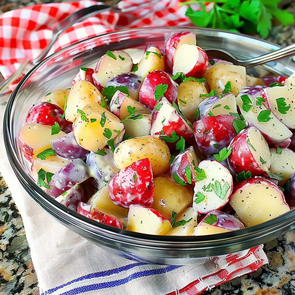 Delicious Red, White & Blue Potato Salad Recipe for Summer Fun