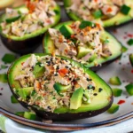 Tuna-Stuffed Avocados with Everything Bagel Seasoning