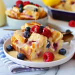 Lemon Blueberry Bread Pudding