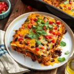 Beef & Bean Enchilada Casserole