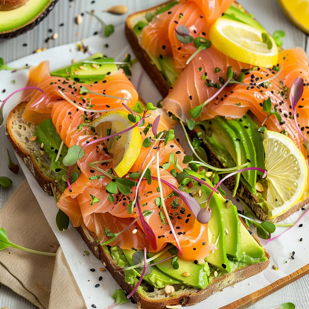 Delicious Avocado Toast with Smoked Salmon & Lemon Zest