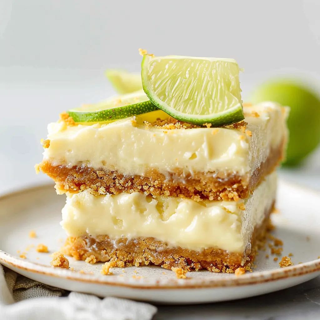 Delicious Key Lime Pie Bars with Graham Cracker Crust Recipe