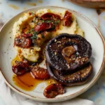 Portobello steaks and butter bean mash