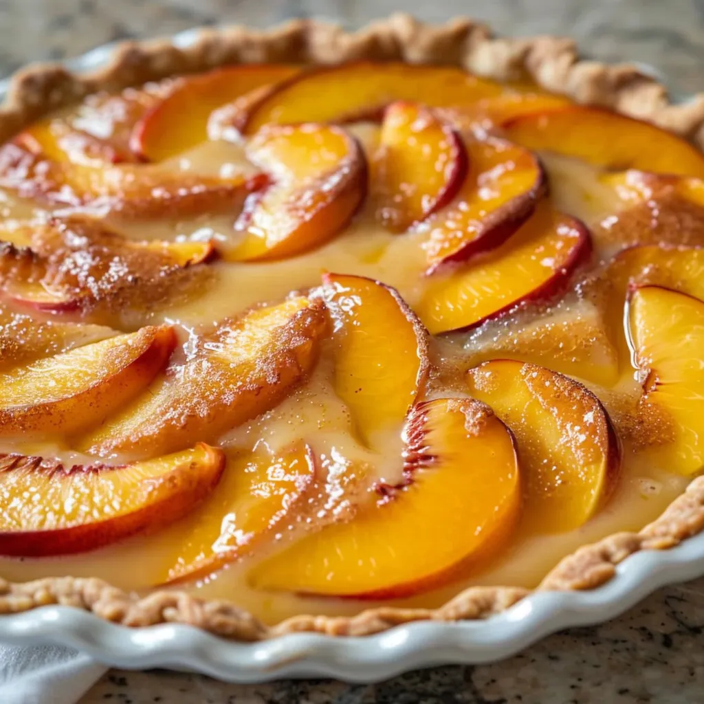 Delicious Homemade Peach Custard Pie Recipe You’ll Love!