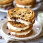 Chocolate Chip Cookie Ice Cream Sandwiches