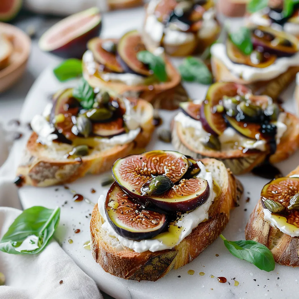 Delicious Honey Balsamic Fig and Burrata Crostini Recipe
