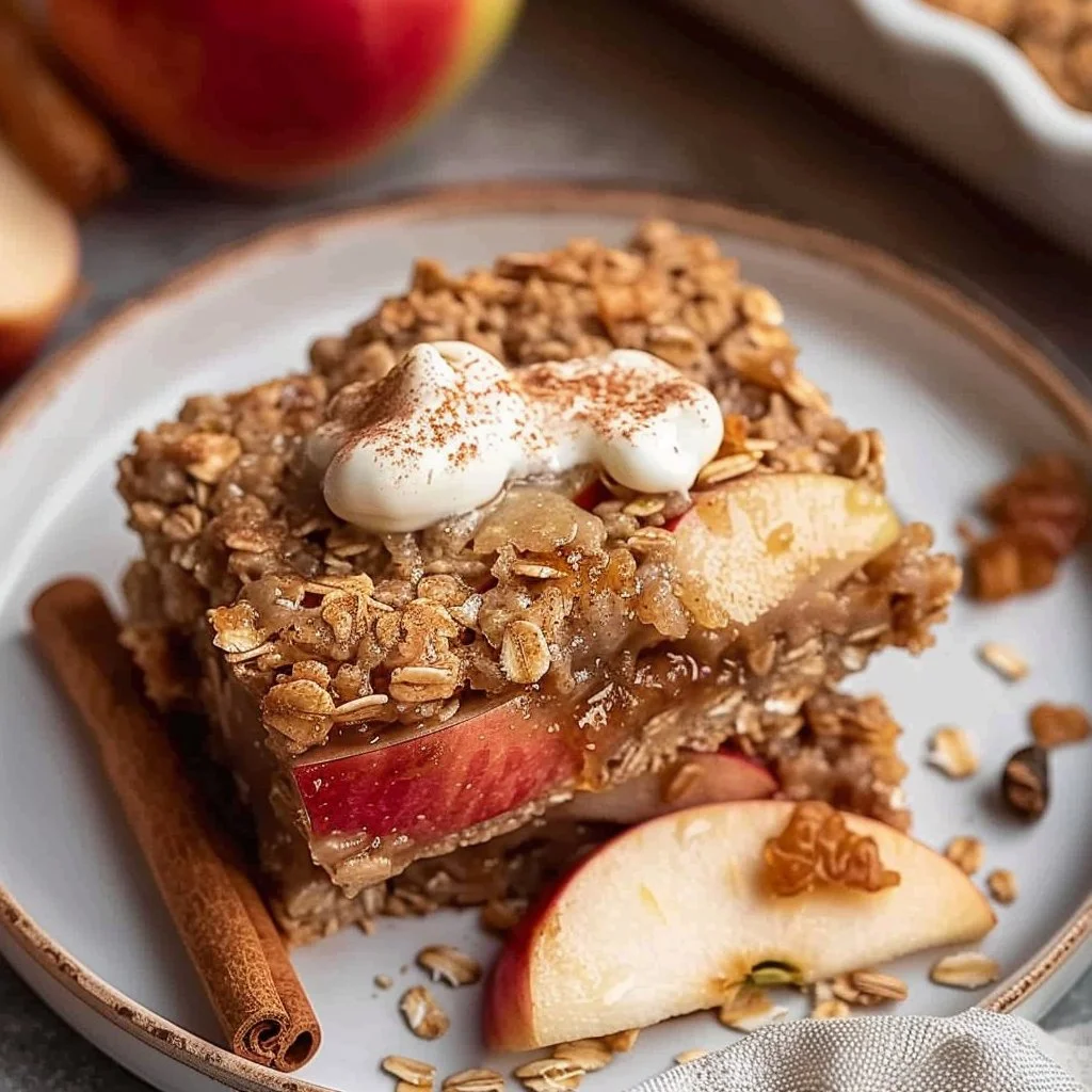 Apple Cinnamon Baked Oatmeal Squares