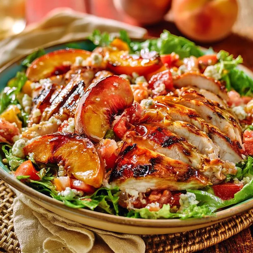 Chilled Peach Chicken Salad Wraps