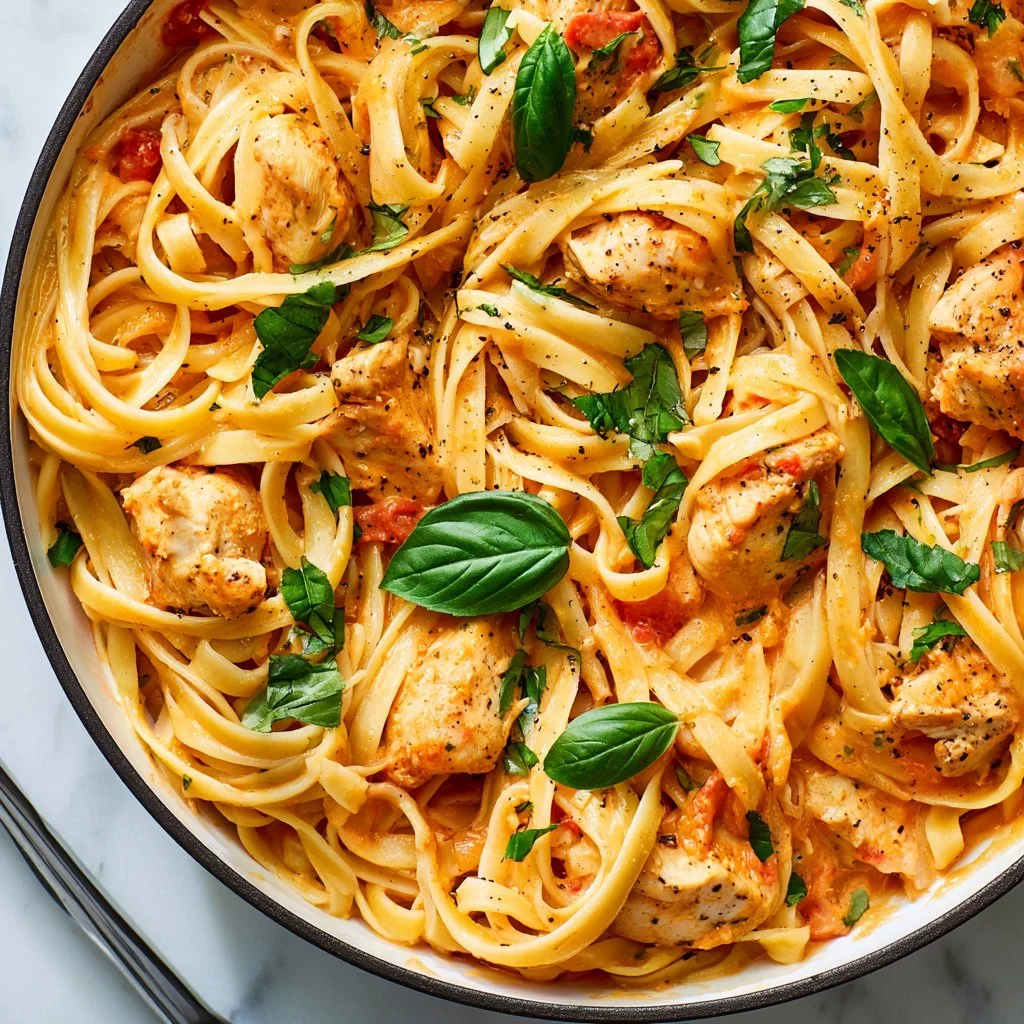Creamy Tomato Basil Chicken Pasta