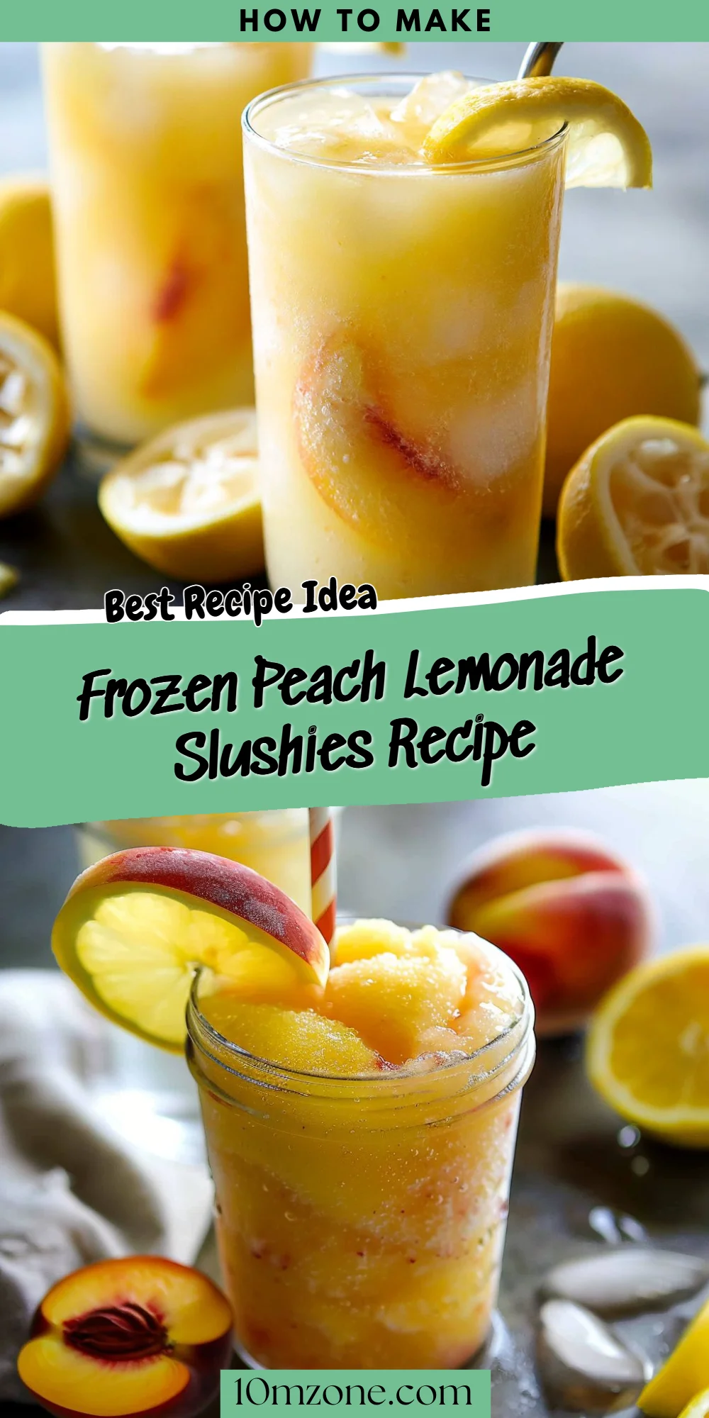 Frozen Peach Lemonade Slushies Recipe