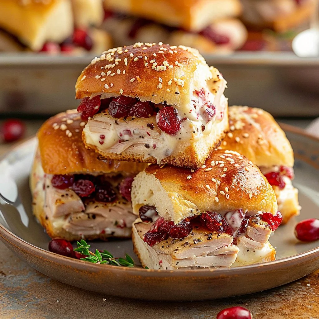 Turkey Cranberry Sliders with Boursin