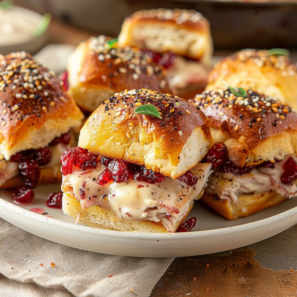 Turkey Cranberry Sliders with Boursin