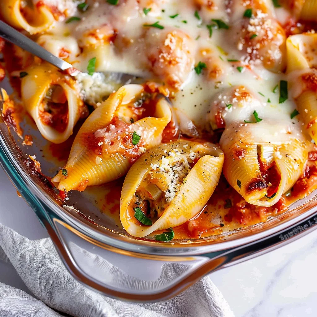 Vegetarian Stuffed Shells with Three Cheeses