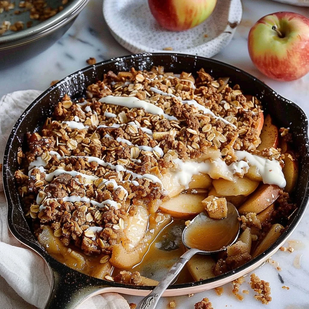 Apple Crisp Recipe with Oatmeal Crumble Topping