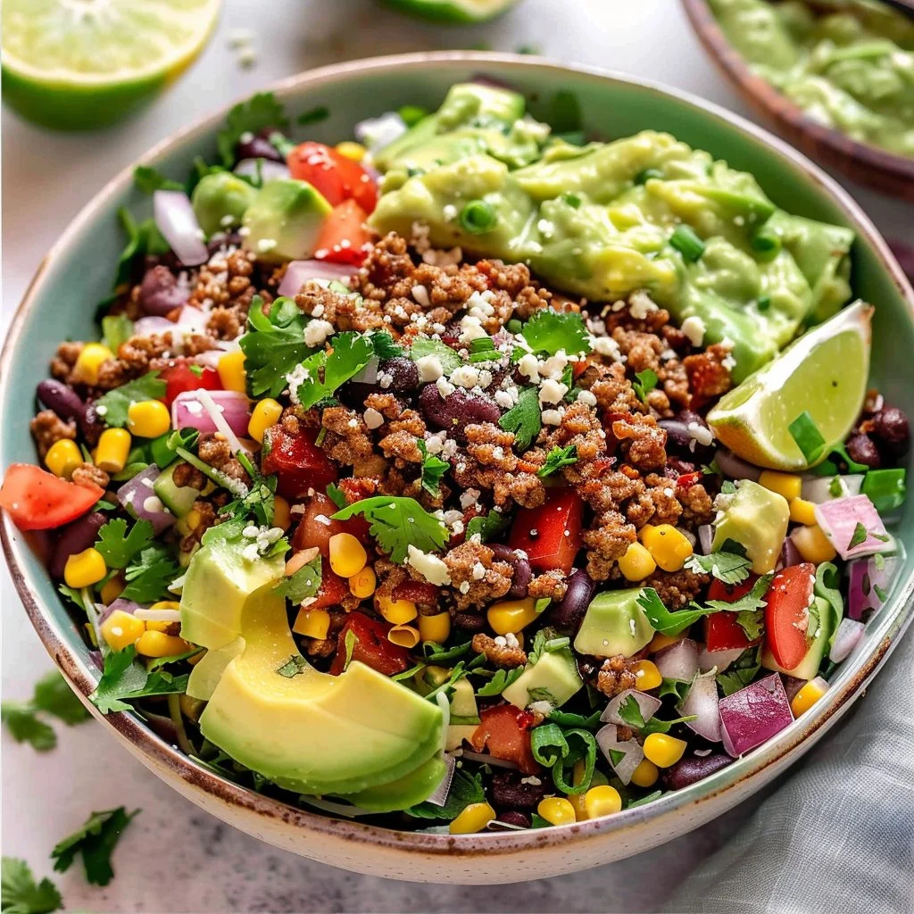 Ground Beef Taco Salad Bowls