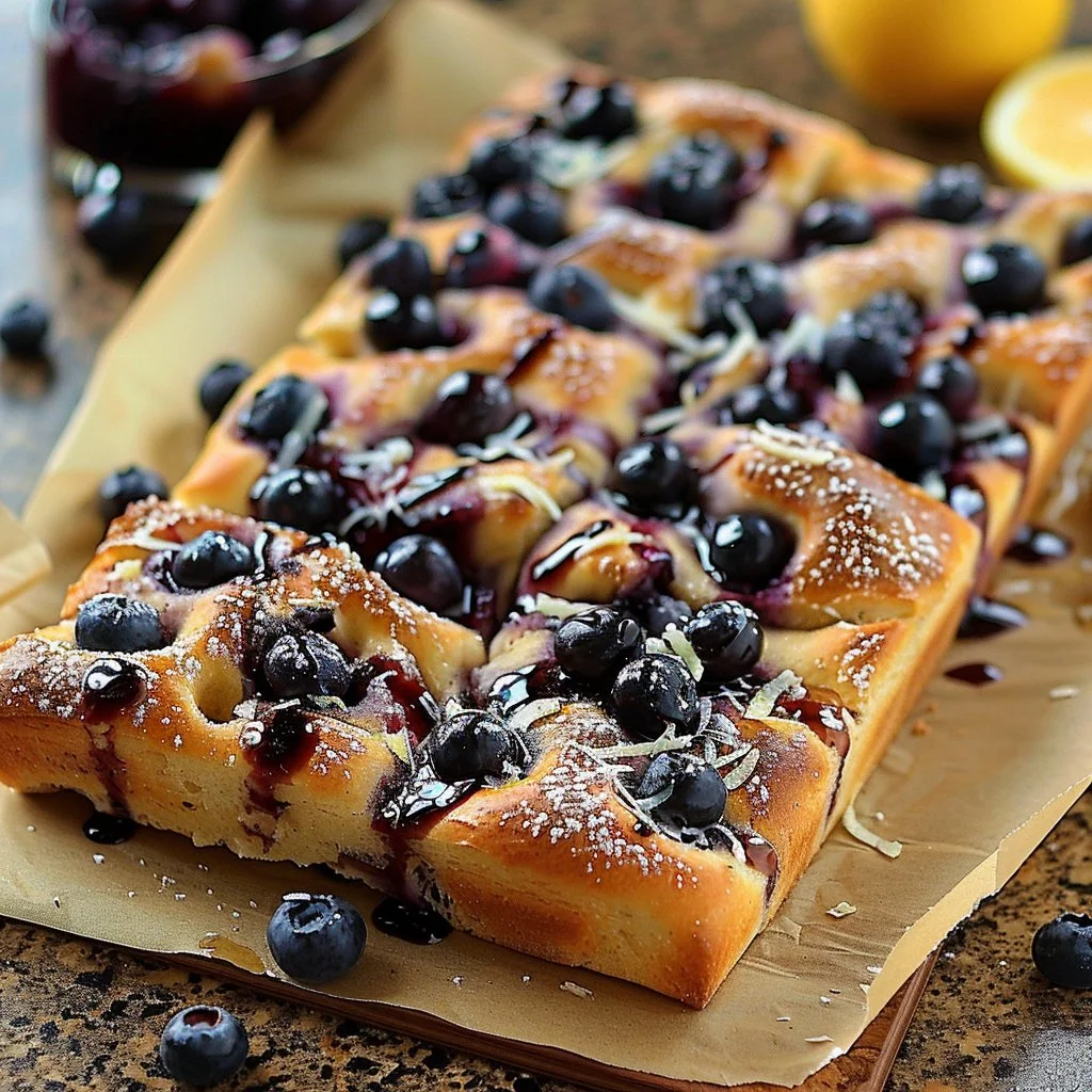 Blueberry Lemon Focaccia Recipe