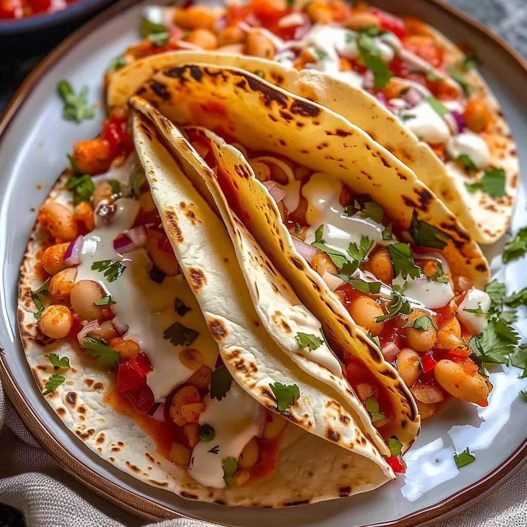 Buffalo White Bean Tacos