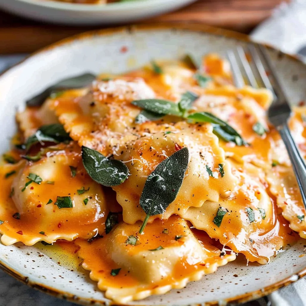 Butternut Squash Ravioli with Sage Brown Butter Sauce