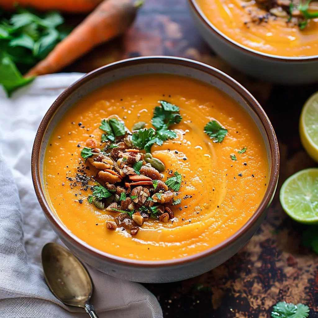 Creamy Sweet Potato and Carrot Soup