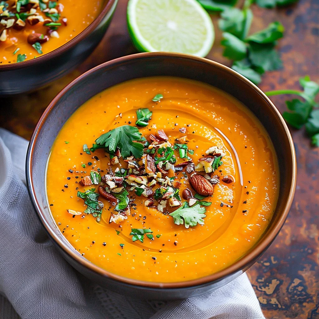 Creamy Sweet Potato & Carrot Soup