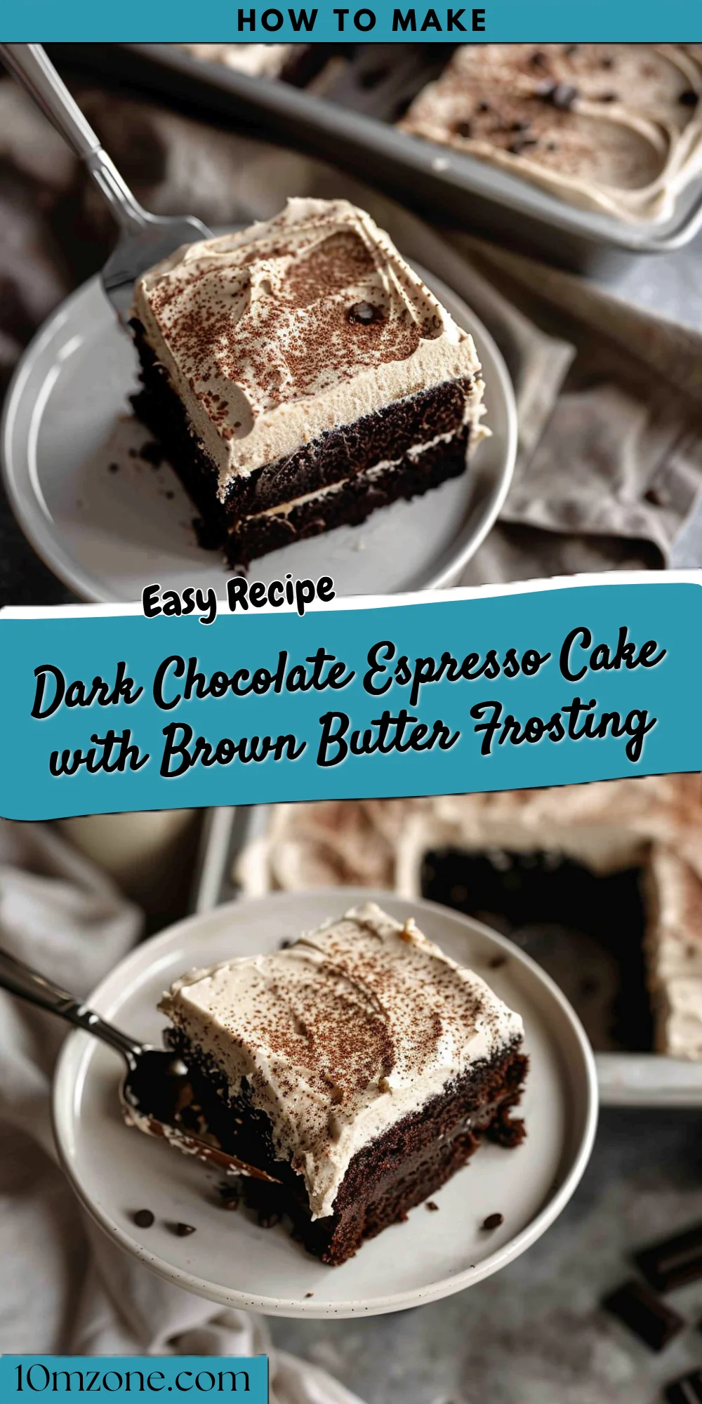 Dark Chocolate Espresso Cake with Brown Butter Frosting