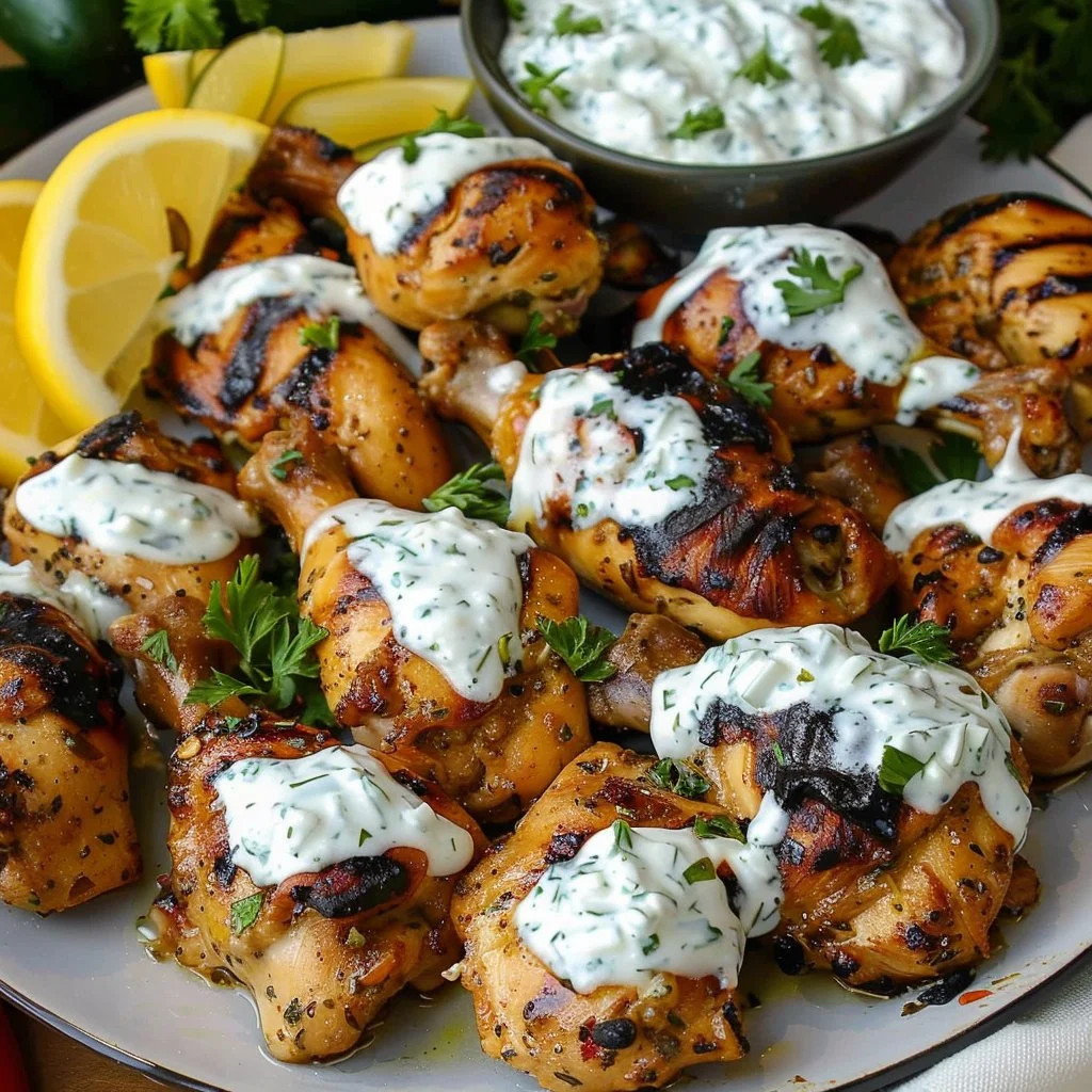 Greek Marinated Chicken with Tzatziki Sauce