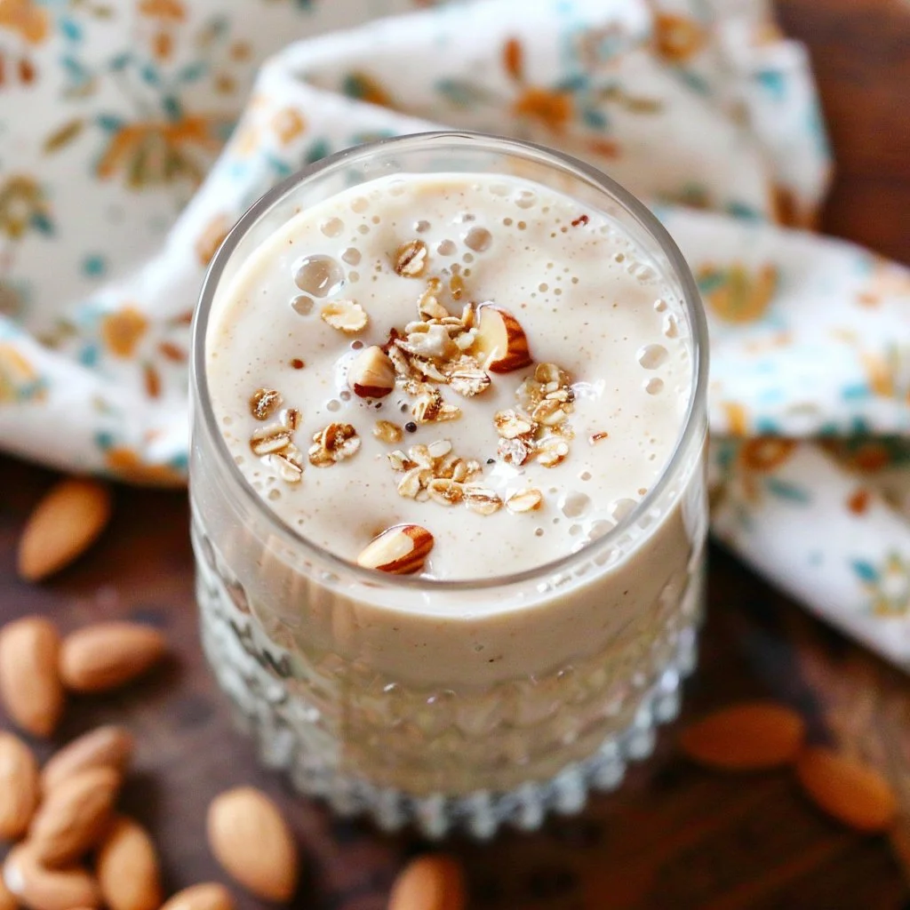 Kefir Smoothie with Almond and Peach