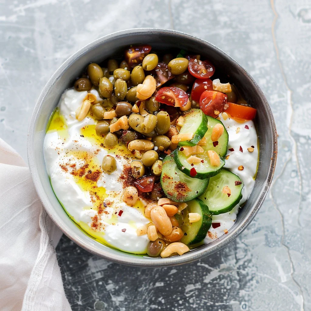 Mediterranean-Style Greek Yogurt Bowl
