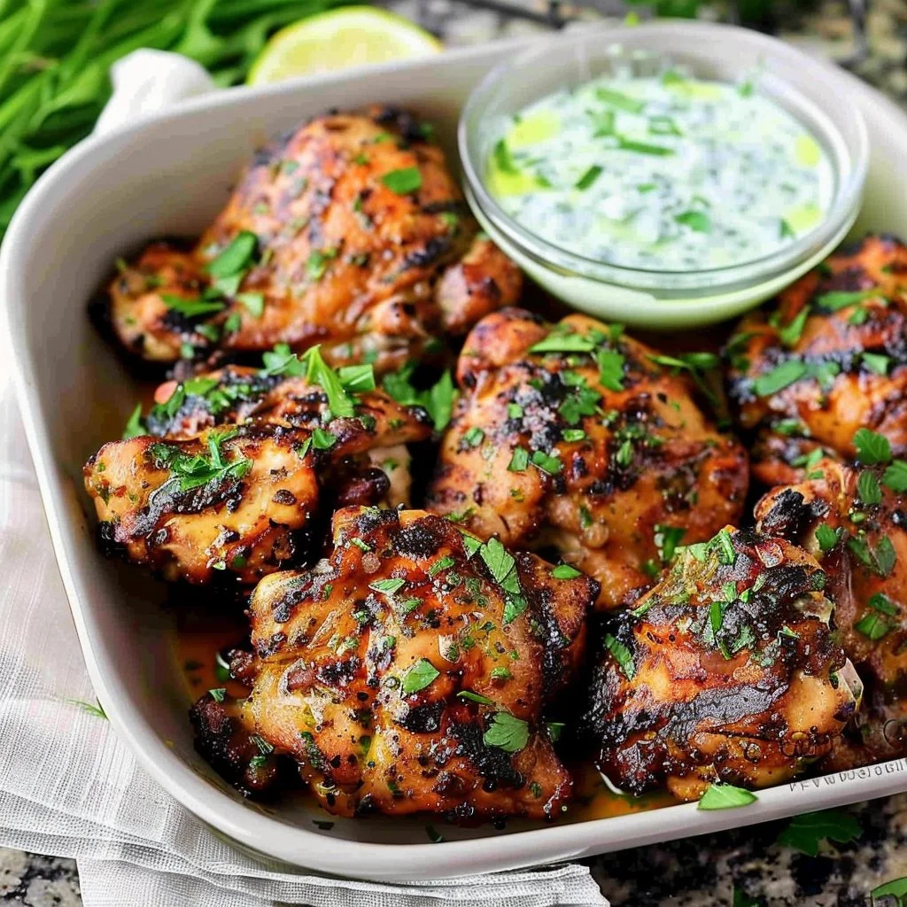 Mediterranean-Style Grilled Chicken Thighs