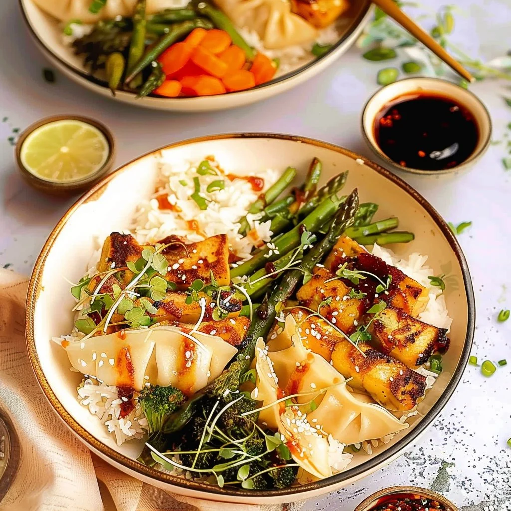 Oven-Baked Gyoza Bowls