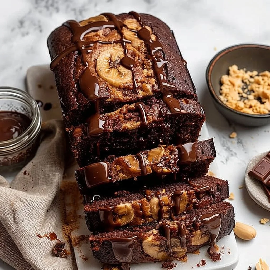 Peanut Butter Chocolate Banana Bread