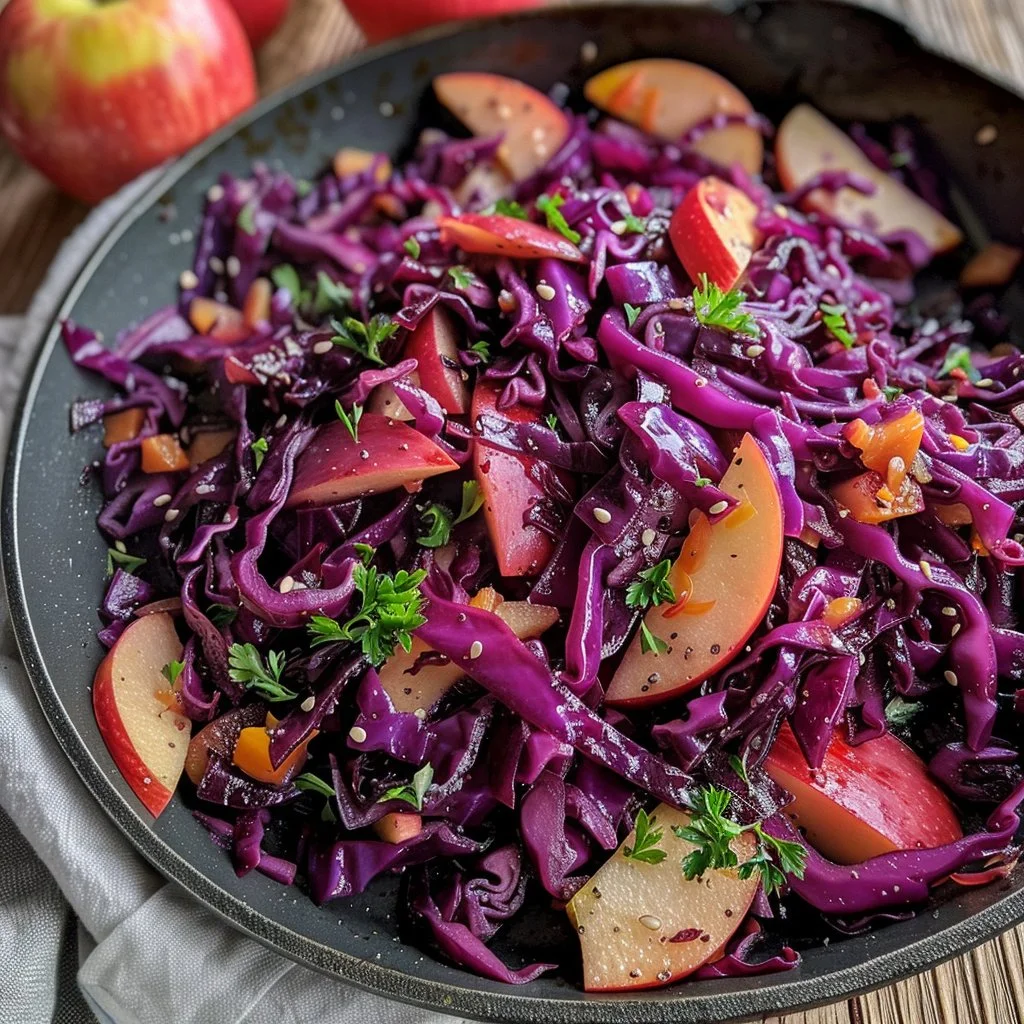Red Cabbage with Apples in Sweet-Sour Sauce
