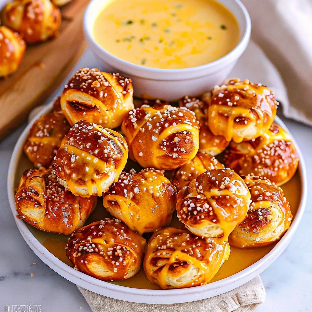 Soft Pretzel Bites with Beer Cheese Dip