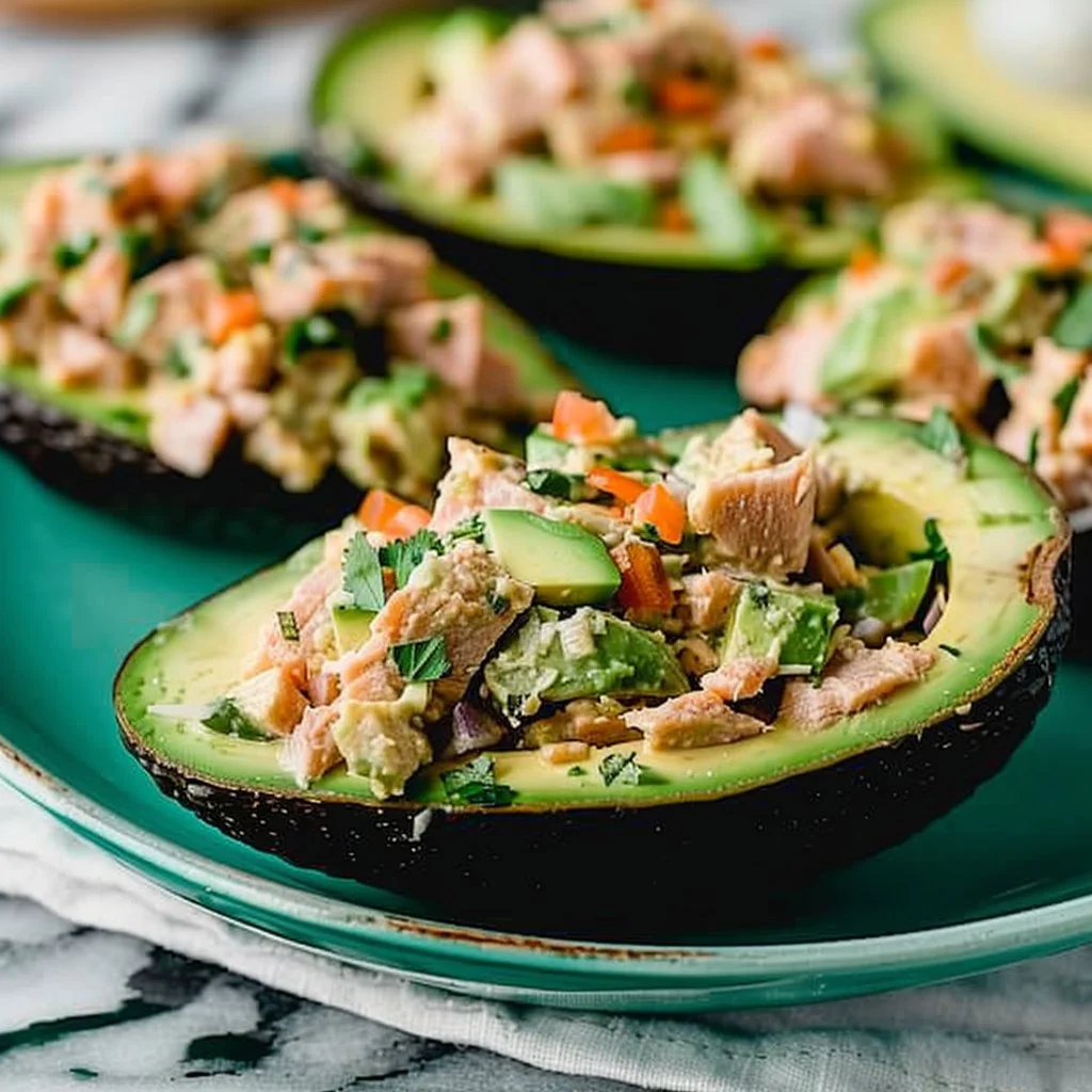 Tuna Salad Stuffed Avocado Boats Recipe