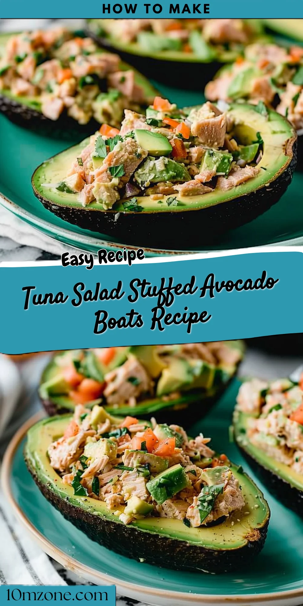 Tuna Salad Stuffed Avocado Boats Recipe