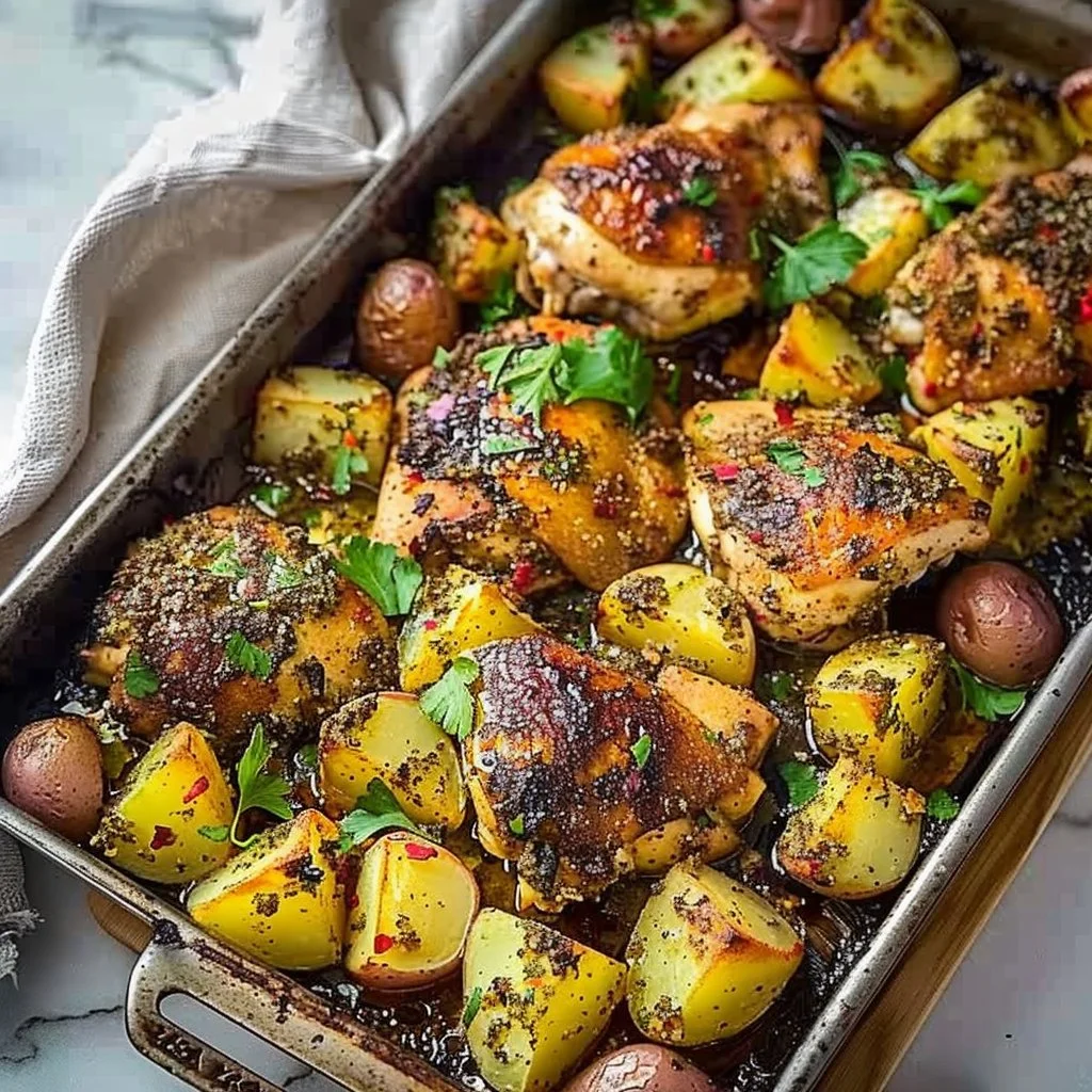 Za’atar Chicken Sheet Pan Dinner with Potatoes