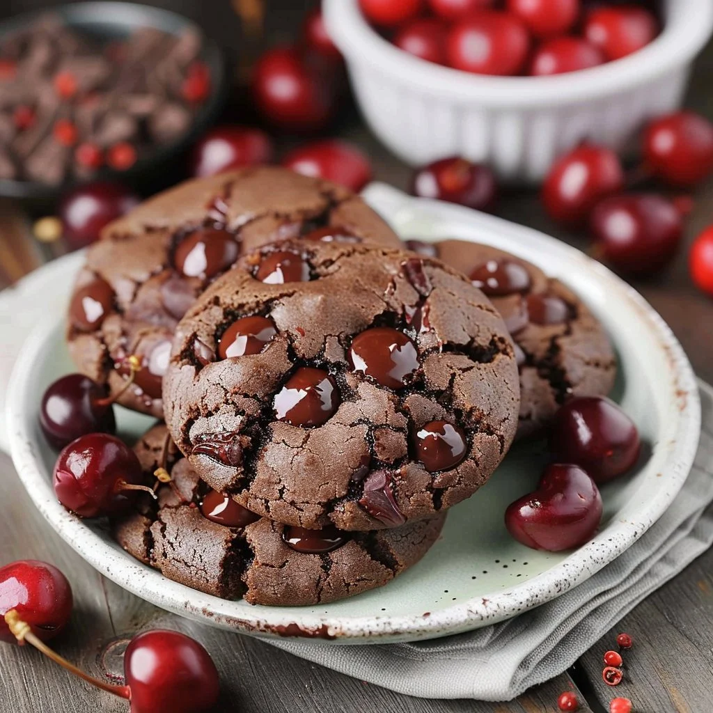 Ancho Chili Chocolate Cherry Cookies