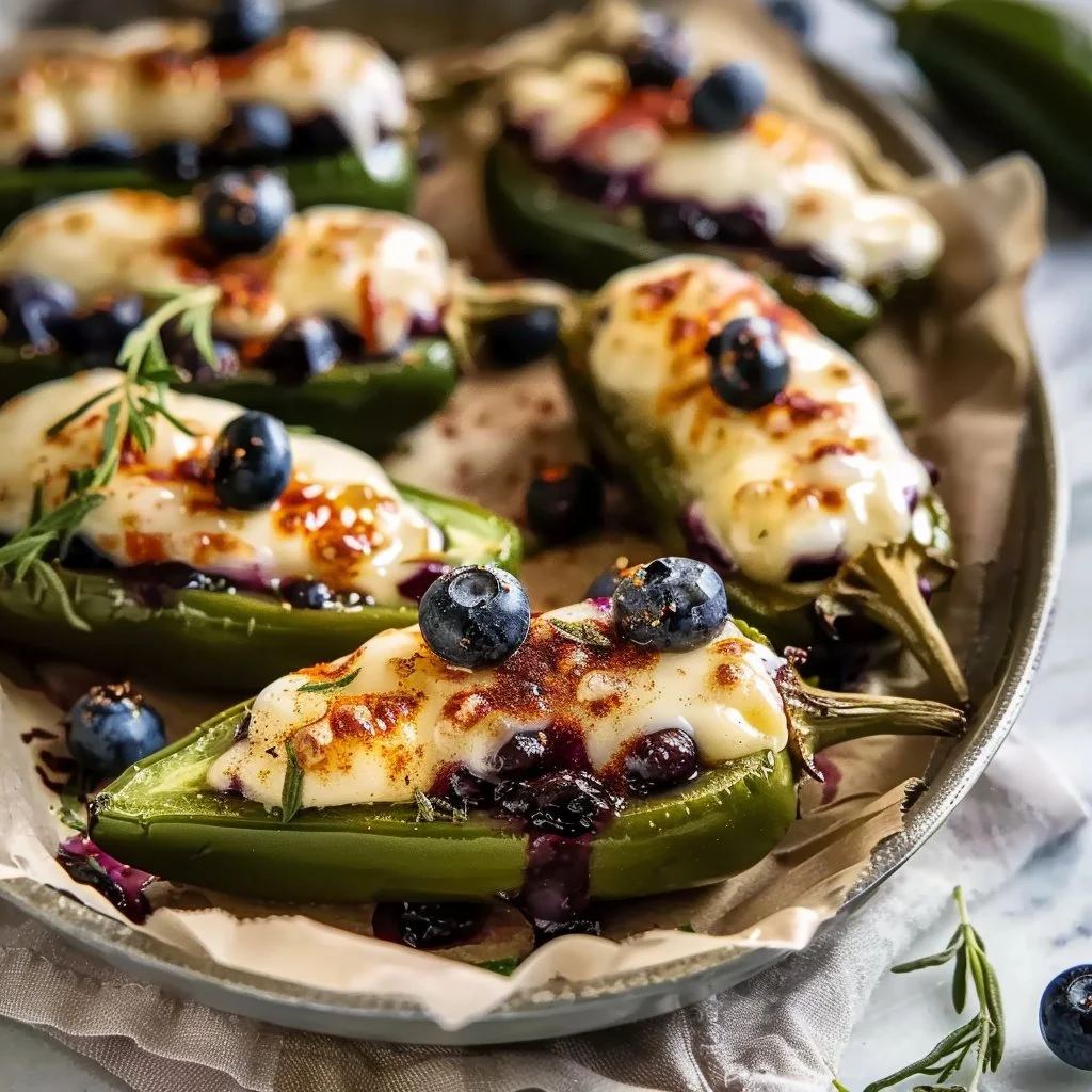 Blueberry Brie Jalapeño Poppers Recipe