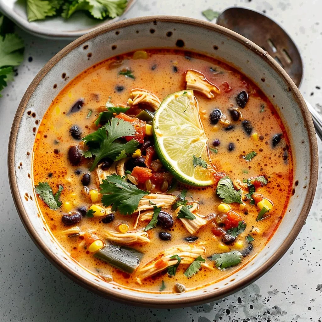 Chicken Poblano Black Bean Soup