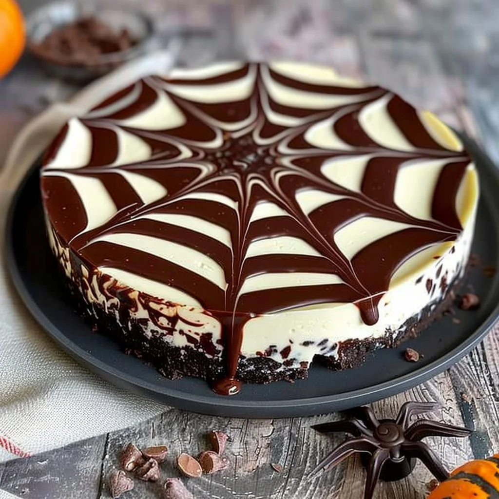 Chocolate Swirled Pumpkin Cheesecake