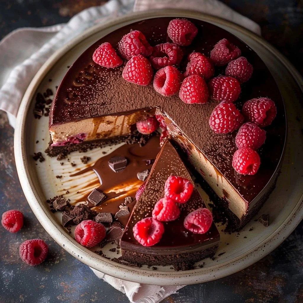 Dark Chocolate Raspberry Cheesecake Recipe