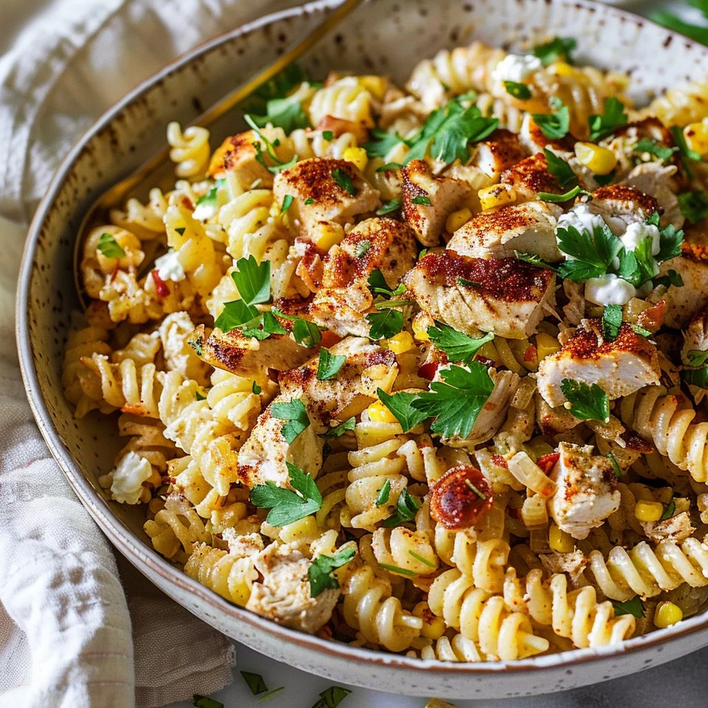 Elote Pasta Salad with Chicken