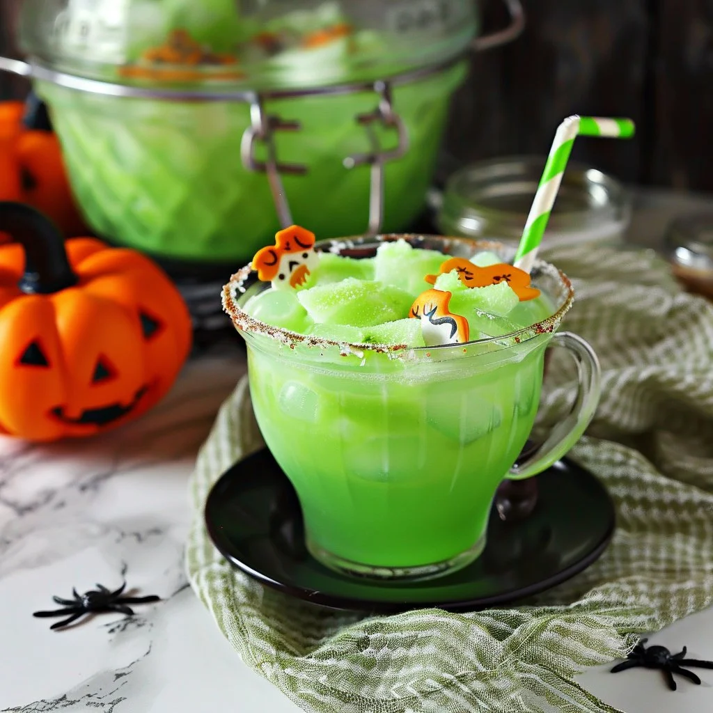 Green Sherbet Halloween Punch