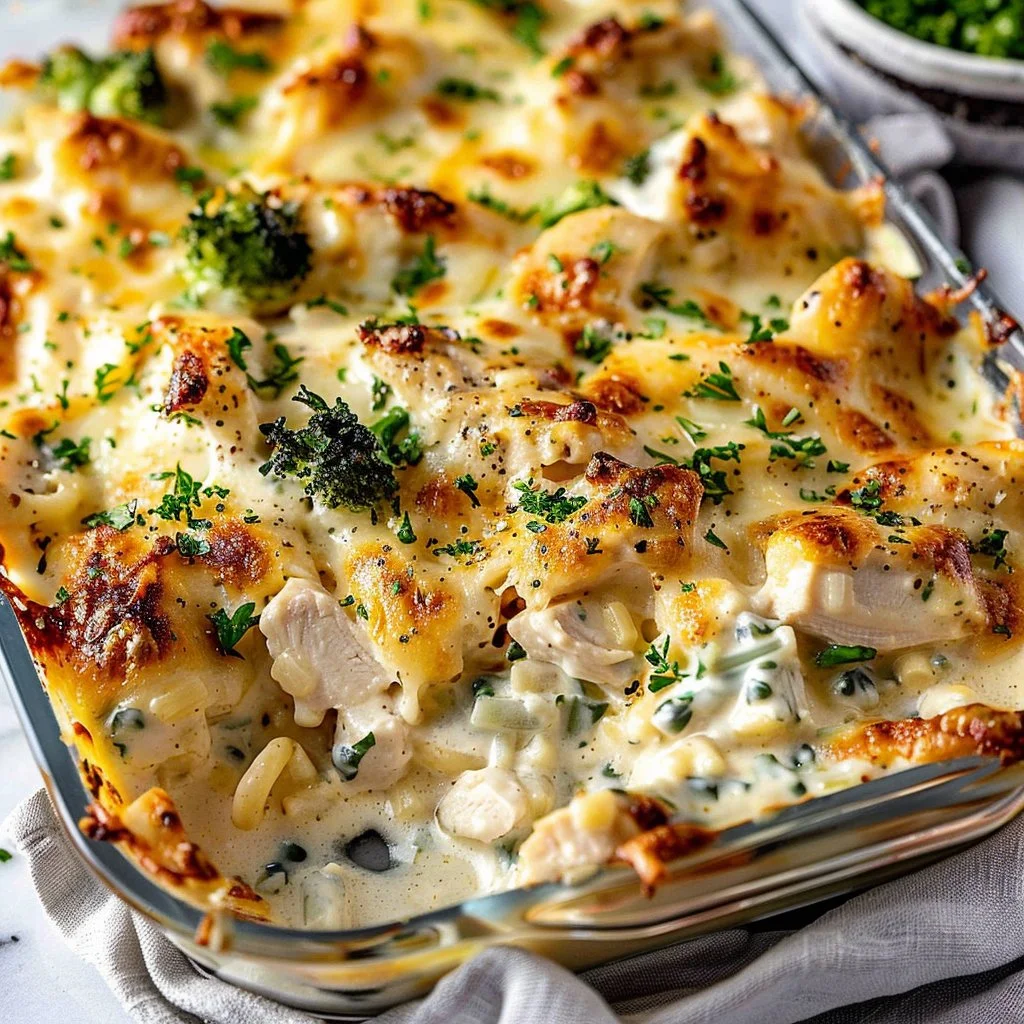 Keto Chicken Alfredo Bake Recipe