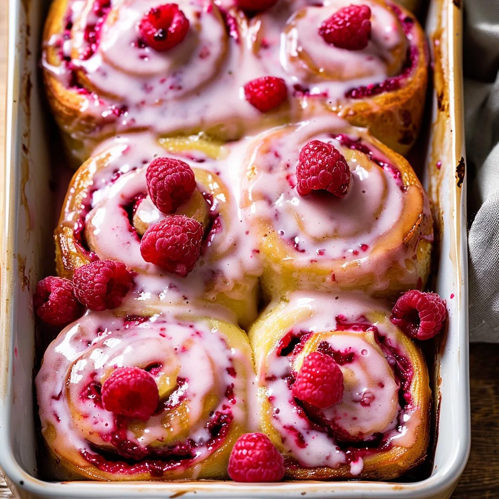 Lemon Raspberry Rolls Recipe