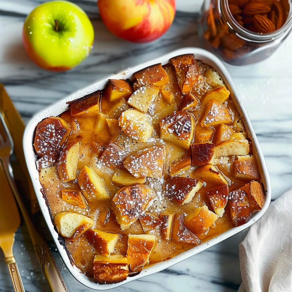 Overnight Apple Cinnamon Brioche French Toast Bake