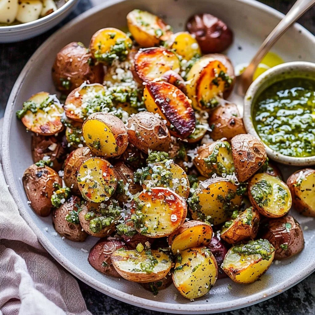 Parmesan Pesto Roasted Potatoes