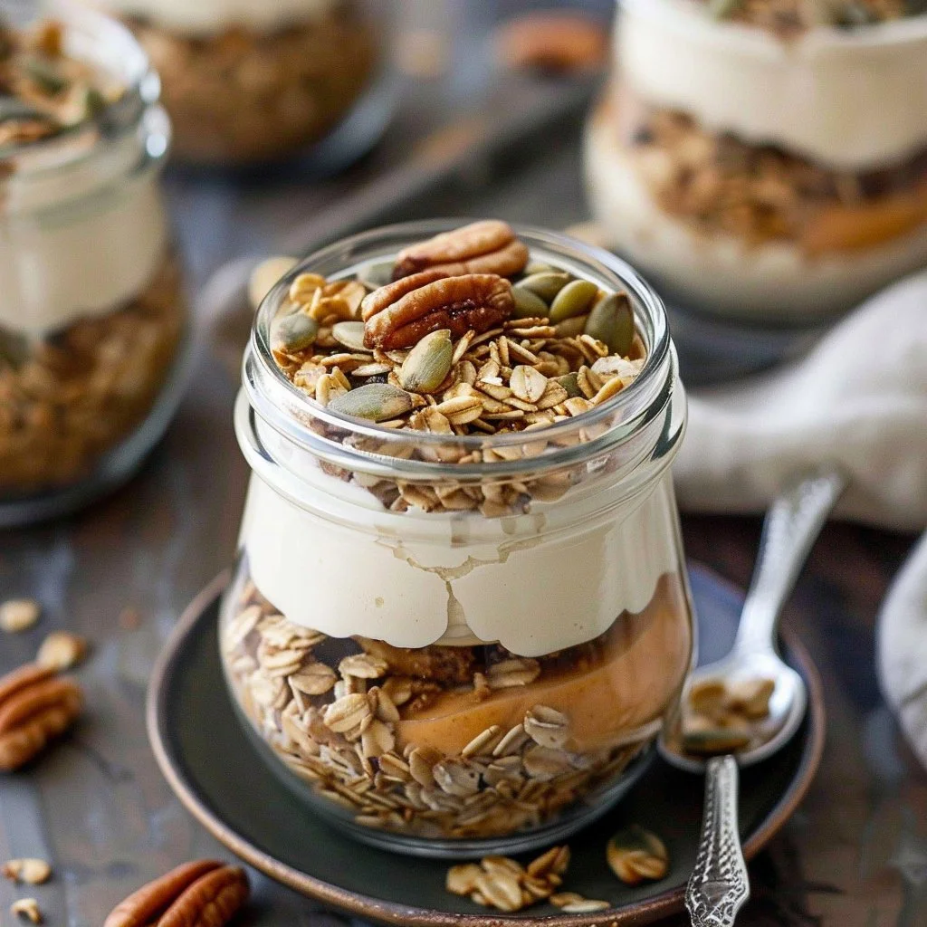 Pumpkin Pie Yogurt Parfaits with Granola