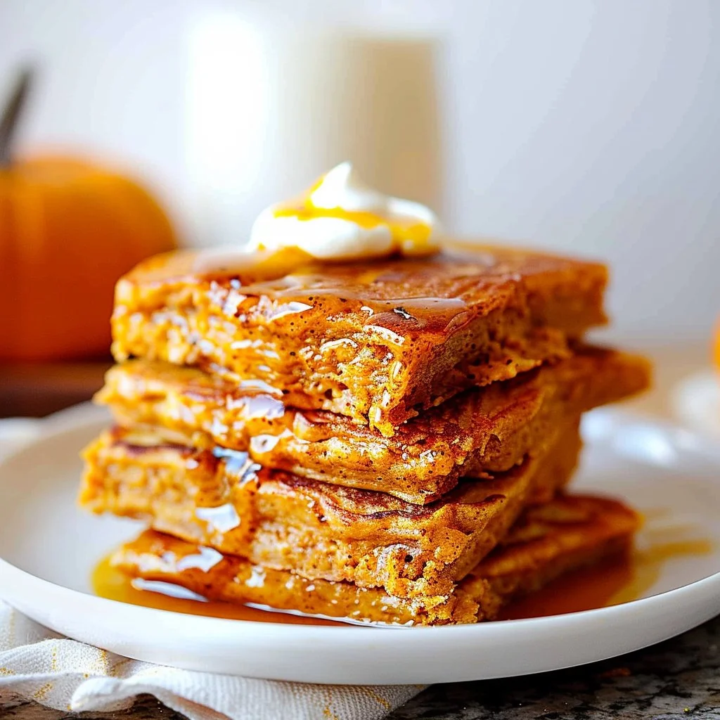 Pumpkin Spice Sheet Pan Pancakes