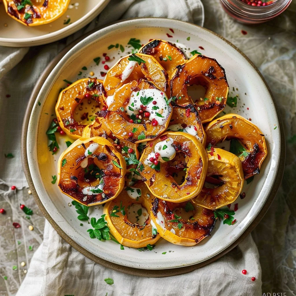 Roasted Delicata Squash Rings Recipe